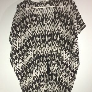 One piece pullover beach cover up